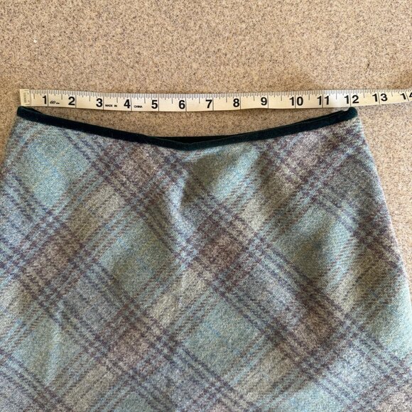 Vintage Laura Ashley Wool Plaid Skirt Size 2 - Picture 8 of 8